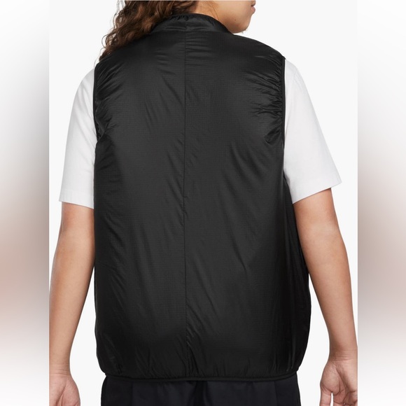 New Nike lech leece Water Repellent Utility Vest XL unisex black a two way zip - Picture 3 of 3